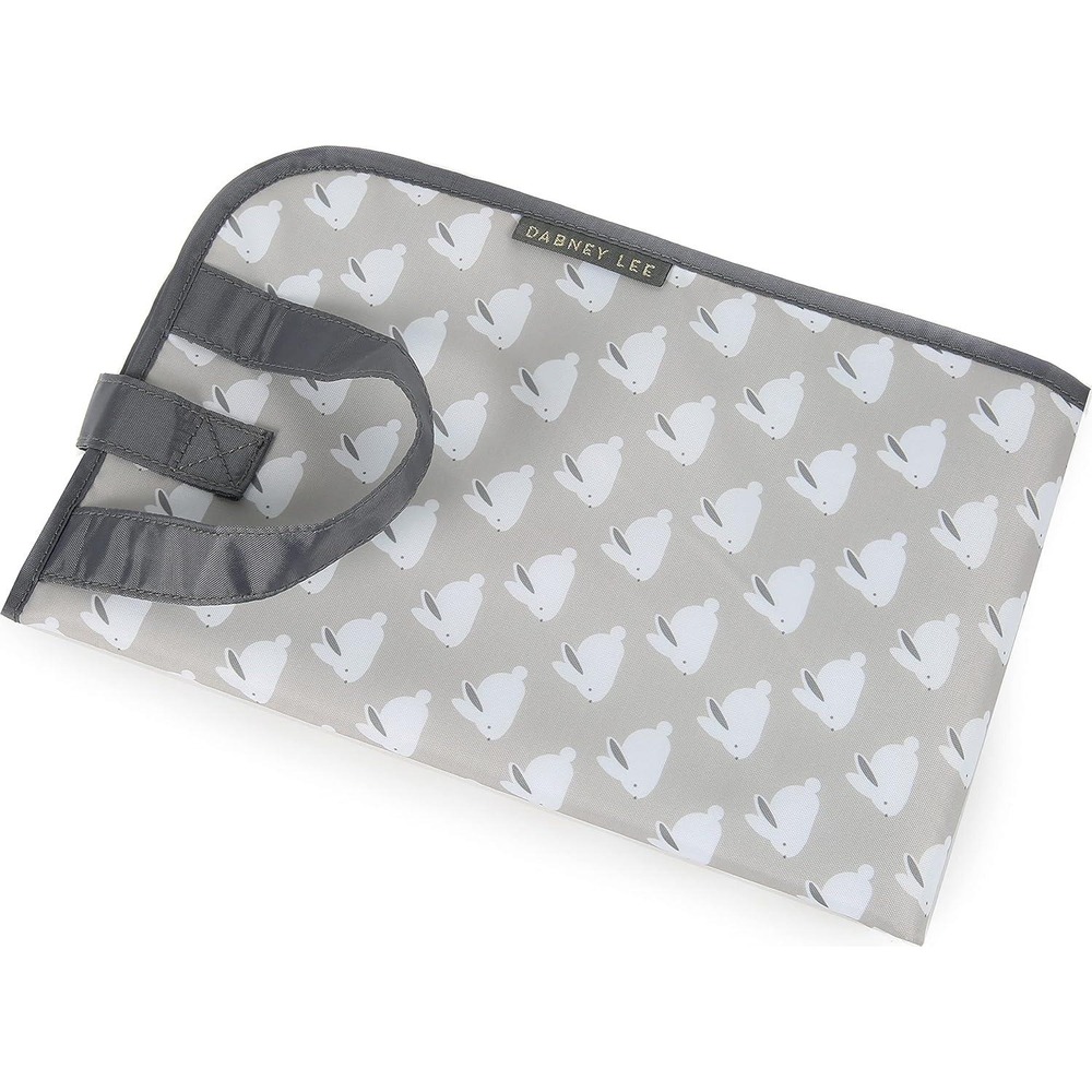 Dabney Lee Expandable Backpack Diaper Bag Grey Bunny Print Change Mat NWT - Picture 8 of 16